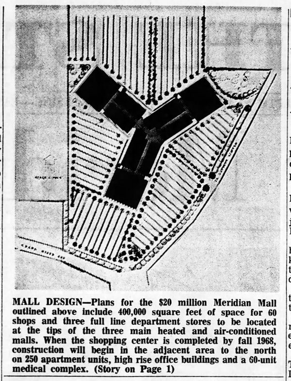 Meridian Mall - Aug 1966 Article On Center